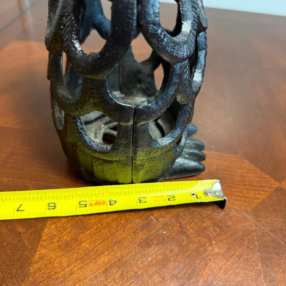 Vintage Cast Iron Hanging Eagle Lantern Rustic Bird